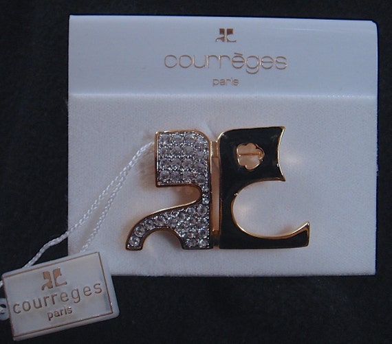 Modernist Courreges Paris AC Logo Brooch New with… - image 5