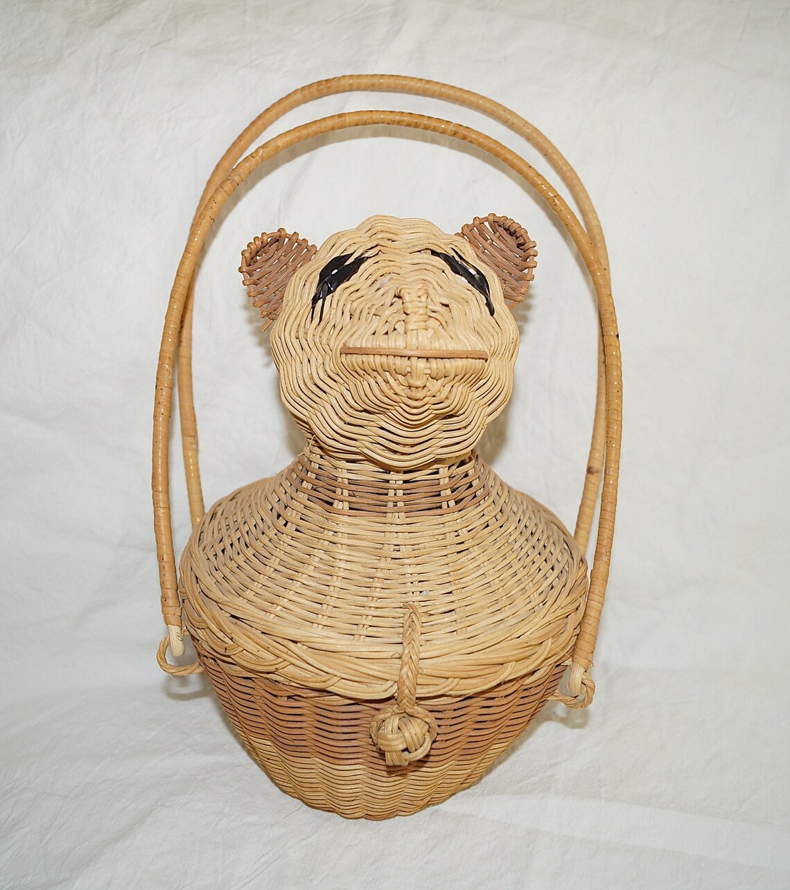 60s Vintage Wicker Animal Purse / Figural Wicker Teddy Bear Etsy