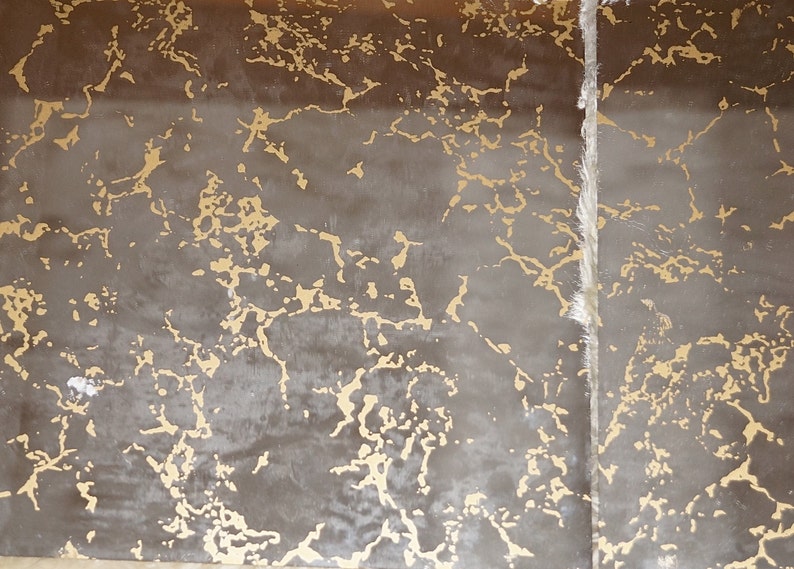 70s Mid Century Modern Gold Veined GLASS MIRROR TILES / 1970s Etsy