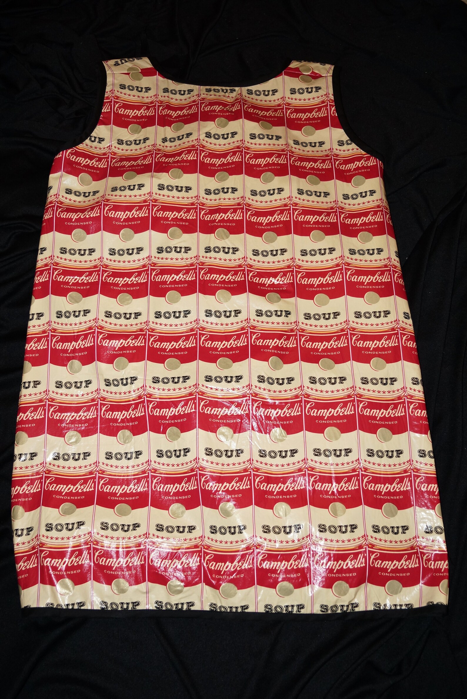 Campbell's Soup Can Dress / 60s Mod Pop Art Dress / Recycled