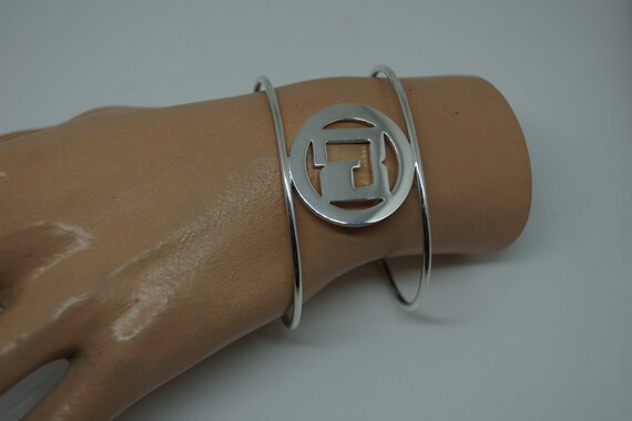 Vintage Paco Rabanne Minimalist Cuff Bracelet / P… - image 2