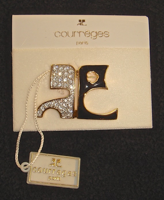 Modernist Courreges Paris AC Logo Brooch New with… - image 4