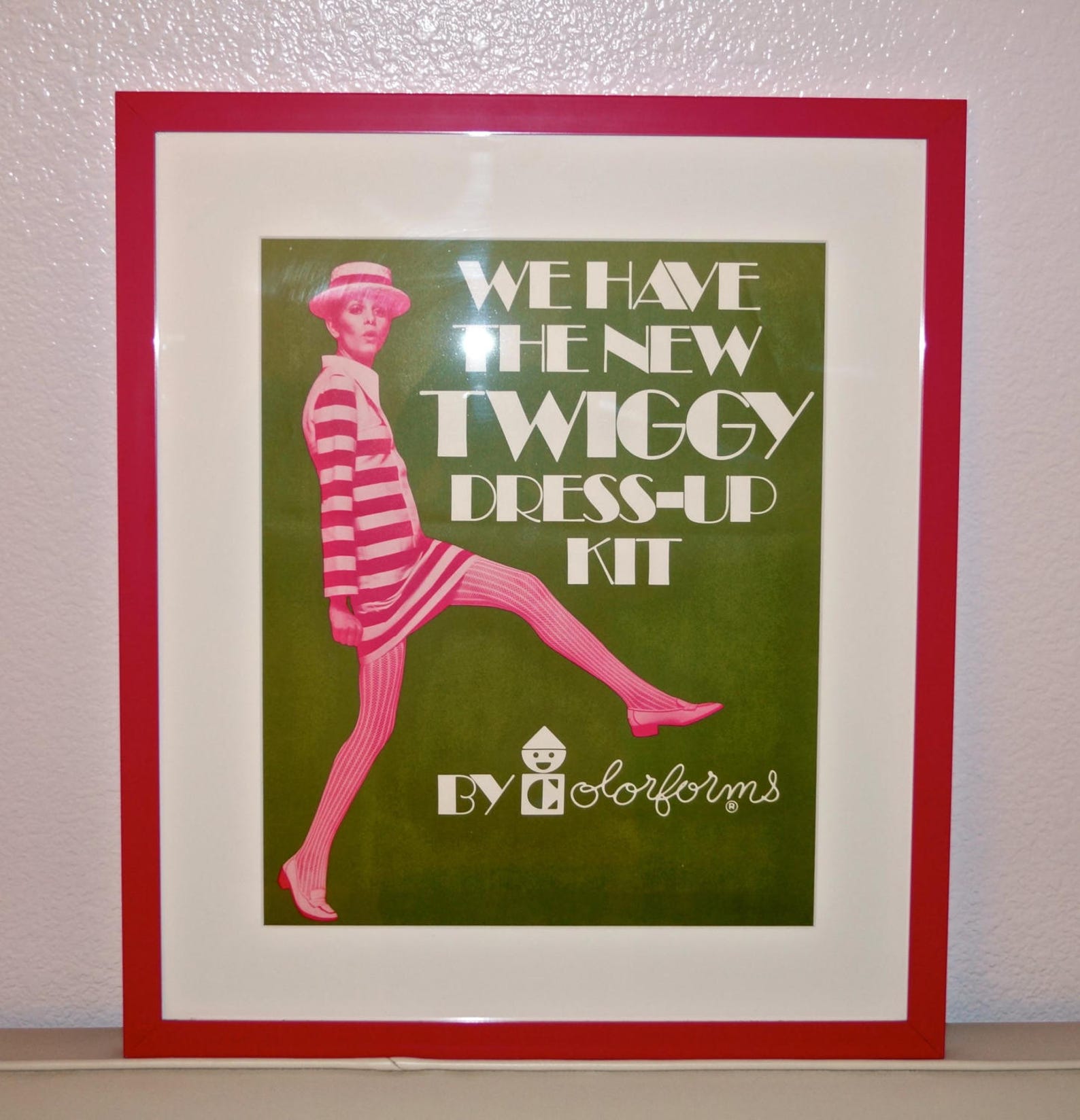 60s Twiggy Wall Art / 1960s Pop Art Poster / RARE Original Art Etsy