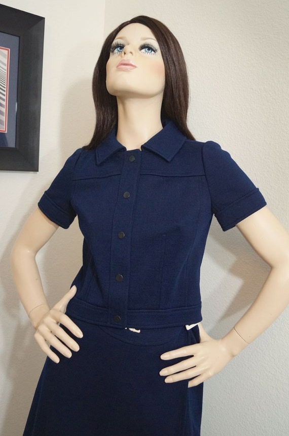 60s 70s Mod Courreges Hyperbole Jacket and Skirt Set / - Etsy