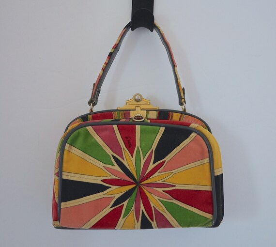 Emilio Pucci Handbag / Mod 60s Pucci Velvet Handba