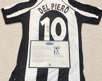 Signiertes Juventus-Heimtrikot (Saison 97/98) von Alessandro Del Piero, inklusive Echtheitszertifikat, Vintage-Trikot von Juventus aus dem Jahr 1998