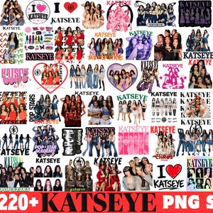 220+ Katseye PNG Bundle for T-shirt,  Beautiful Chaos Tour, Ready to Print, Retro Pop Vibes PNG, Vintage Aesthetic