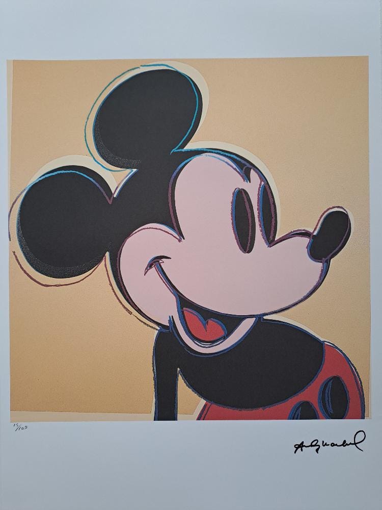 Warhol mickey mouse - Etsy 日本