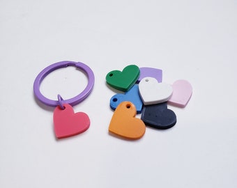 Heart Charms for Keychain DIY Crafts Supplies for Crafting Project Embellishment Jewelry Making