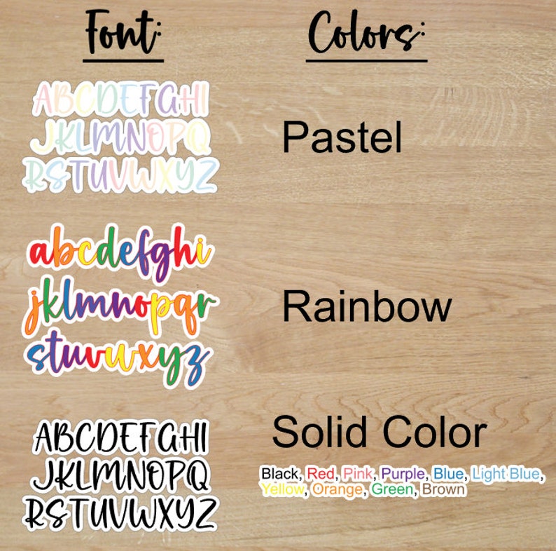 Custom Name Waterproof Sticker Label for Bottle Stars Sticker Rainbow