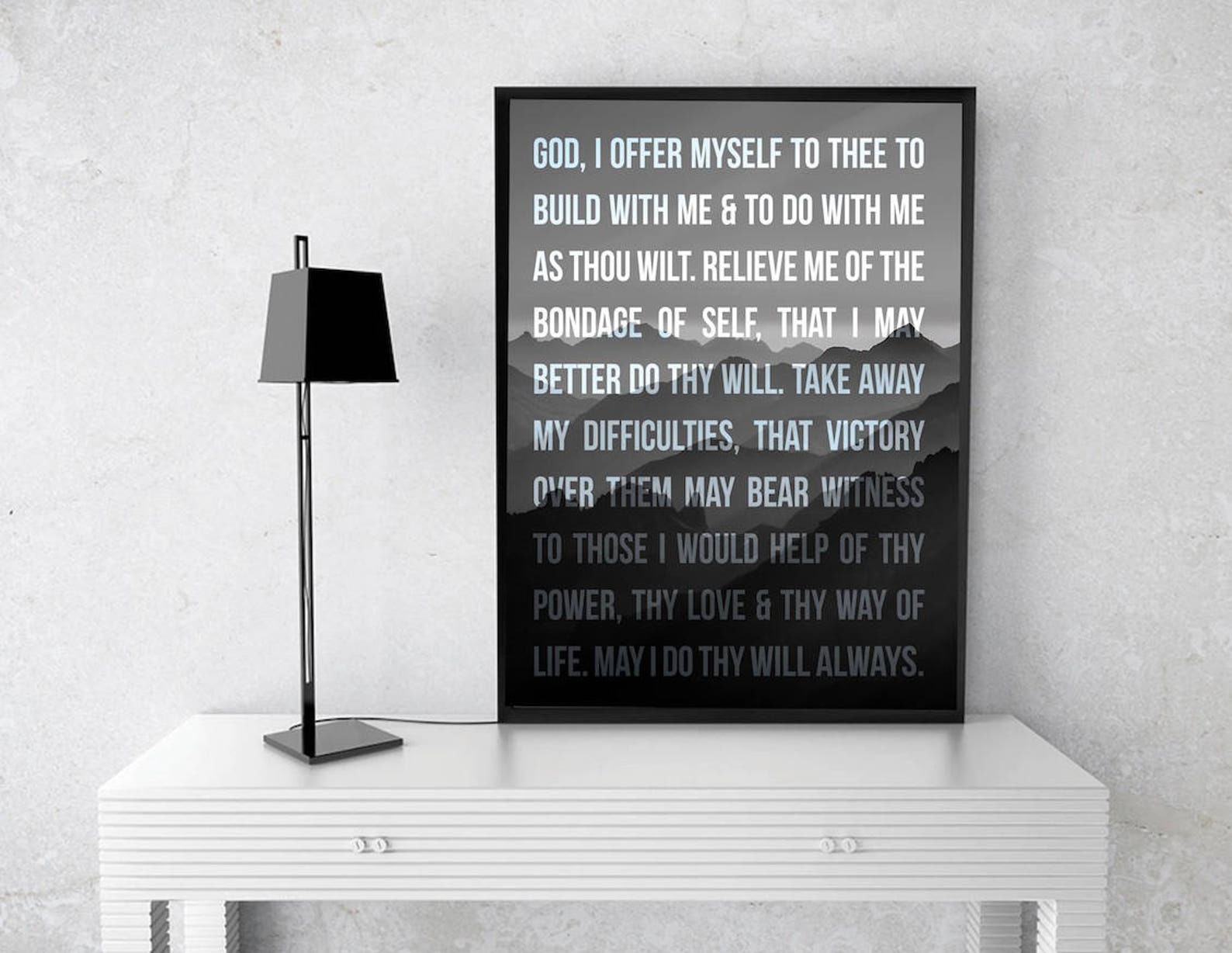 3rd Step Prayer Recovery Wall Art Digital Download Etsy 