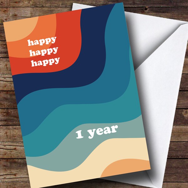 One Year cards + envelopes (5 pack)
