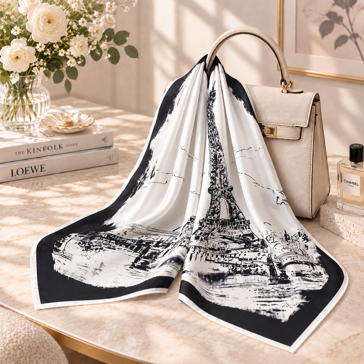 シャネル スカーフ エッフェル塔 香水瓶柄 Chanel Eiffel Tower - Etsy