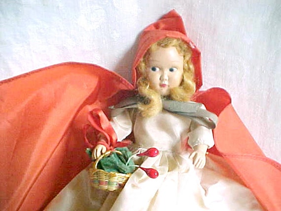 vintage little red riding hood doll