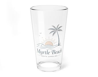 Myrtle Beach Palm Sunset Mixing Glass