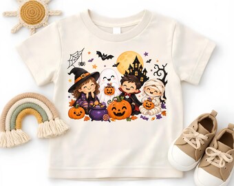 Cute Halloween Squad Kids Shirt, Spooky Witch Ghost Vampire Mummy Toddler Tee, Trick Or Treat Pumpkin Youth Sweatshirt