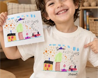 Custom Kids Drawing Shirt, Turn Kid Artwork Into Shirt, Personalized Child Art Toddler Tee, Keepsake Gift Kids Sweatshirt