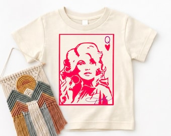 kids thirt,Dolly Parton Queen of Hearts Shirt: Country Music Graphic Tee