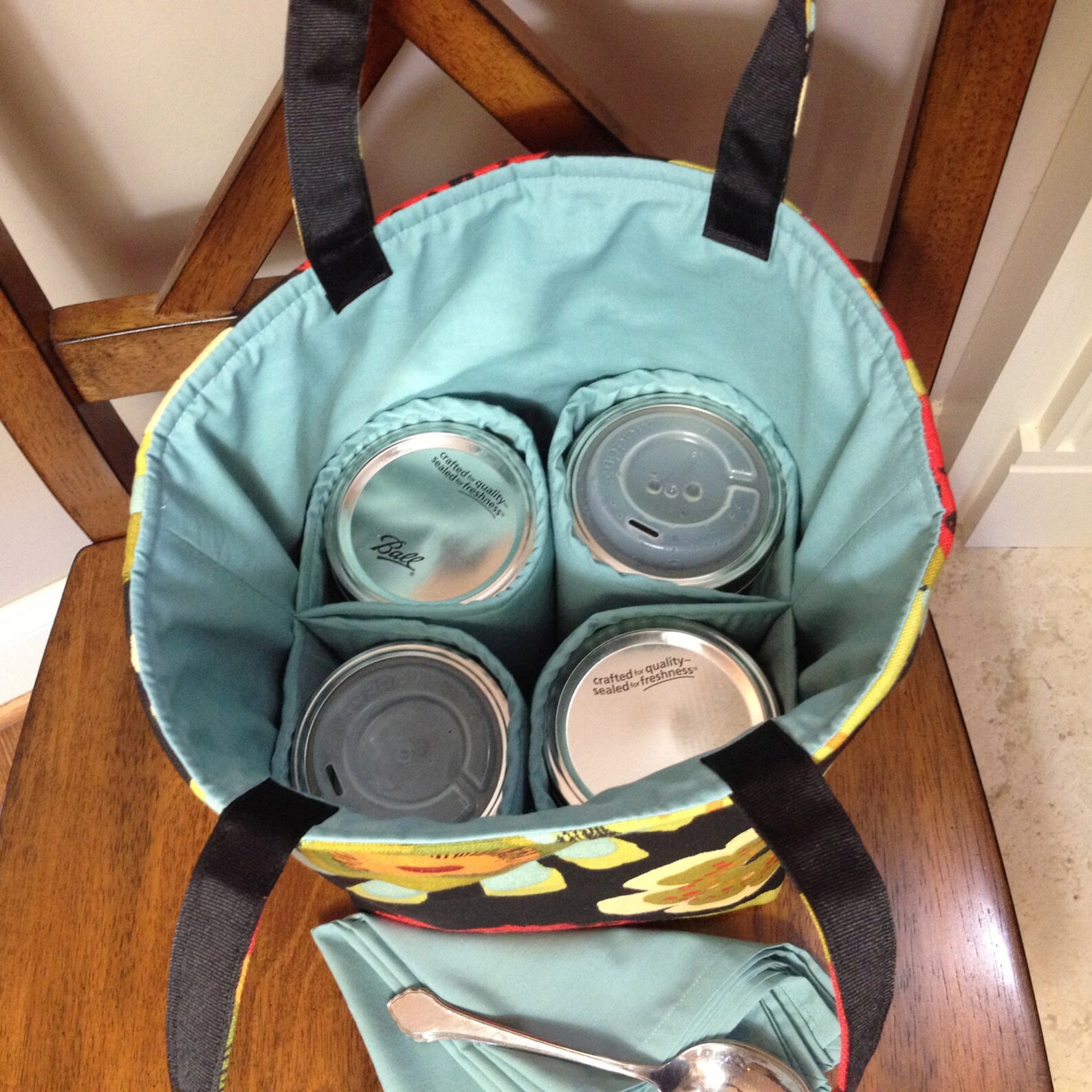 Zero Waste Mason Jar Carrier Bag PATTERN Jars to Go 4jar Etsy Canada