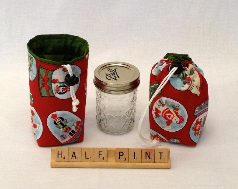 READY TO SHIP Mason Jar Carrier Bag Half Pint single Jars to Etsy