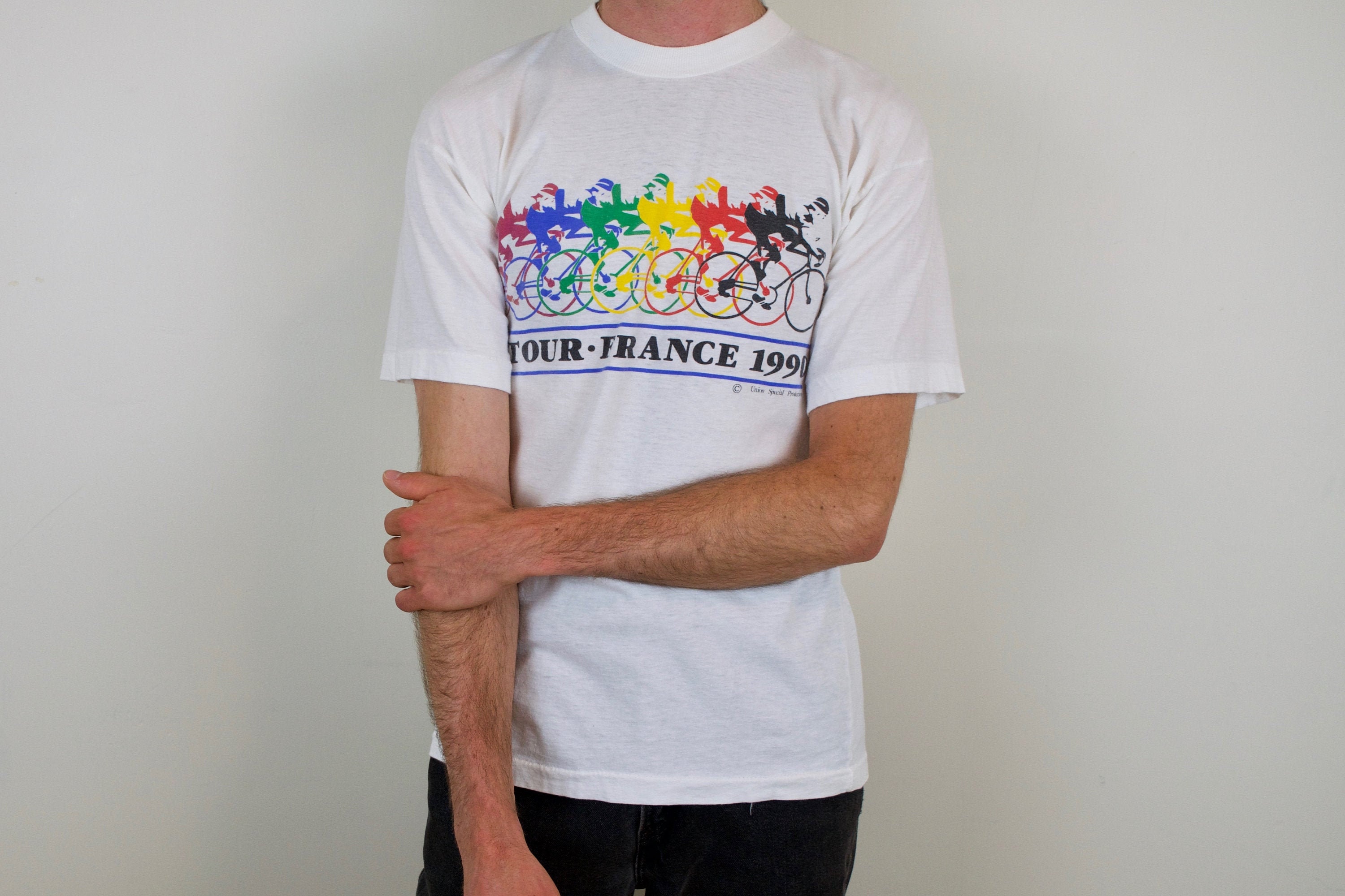 mudder Mod Afsky Vintage 1990 Tour De France T-shirt Rainbow Cycling Bike - Etsy