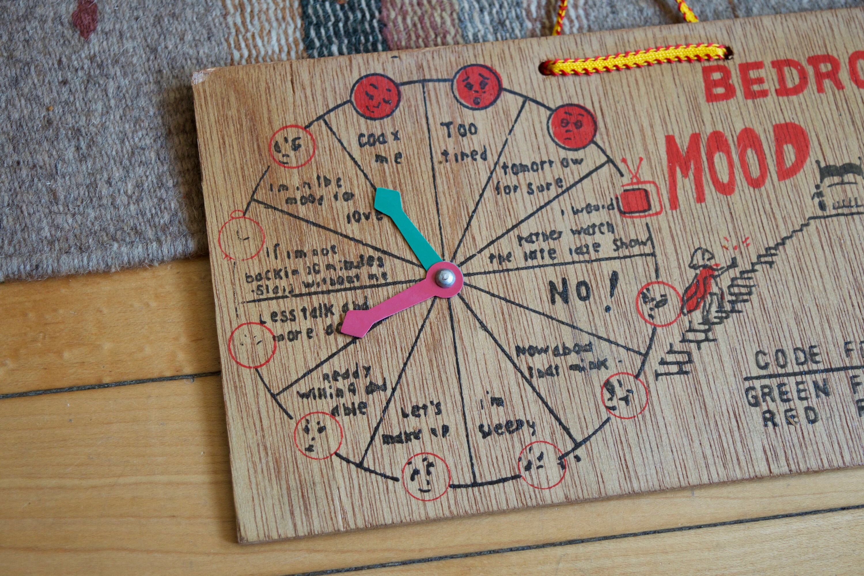 Vintage 80er Jahre Schlafzimmer Stimmung Meter Holz Wandbehang | Etsy