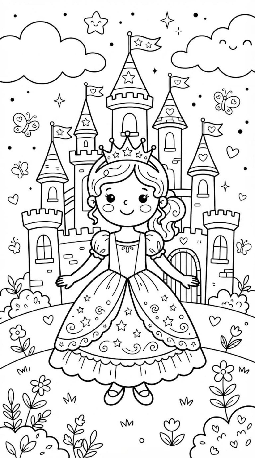 Princess And Animals Coloring Sheets Etsy France princess-and-animals-coloring-sheets-etsy-france