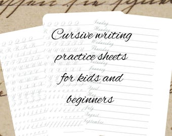 Cursive Writing Practice Book for Kids & Beginners