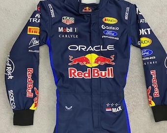 Costume di Halloween 2026 di Max Verstappen, tuta da go-kart – Tuta da karting personalizzata, abbigliamento sportivo