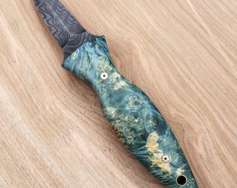 Custom damascus Oyster Knife