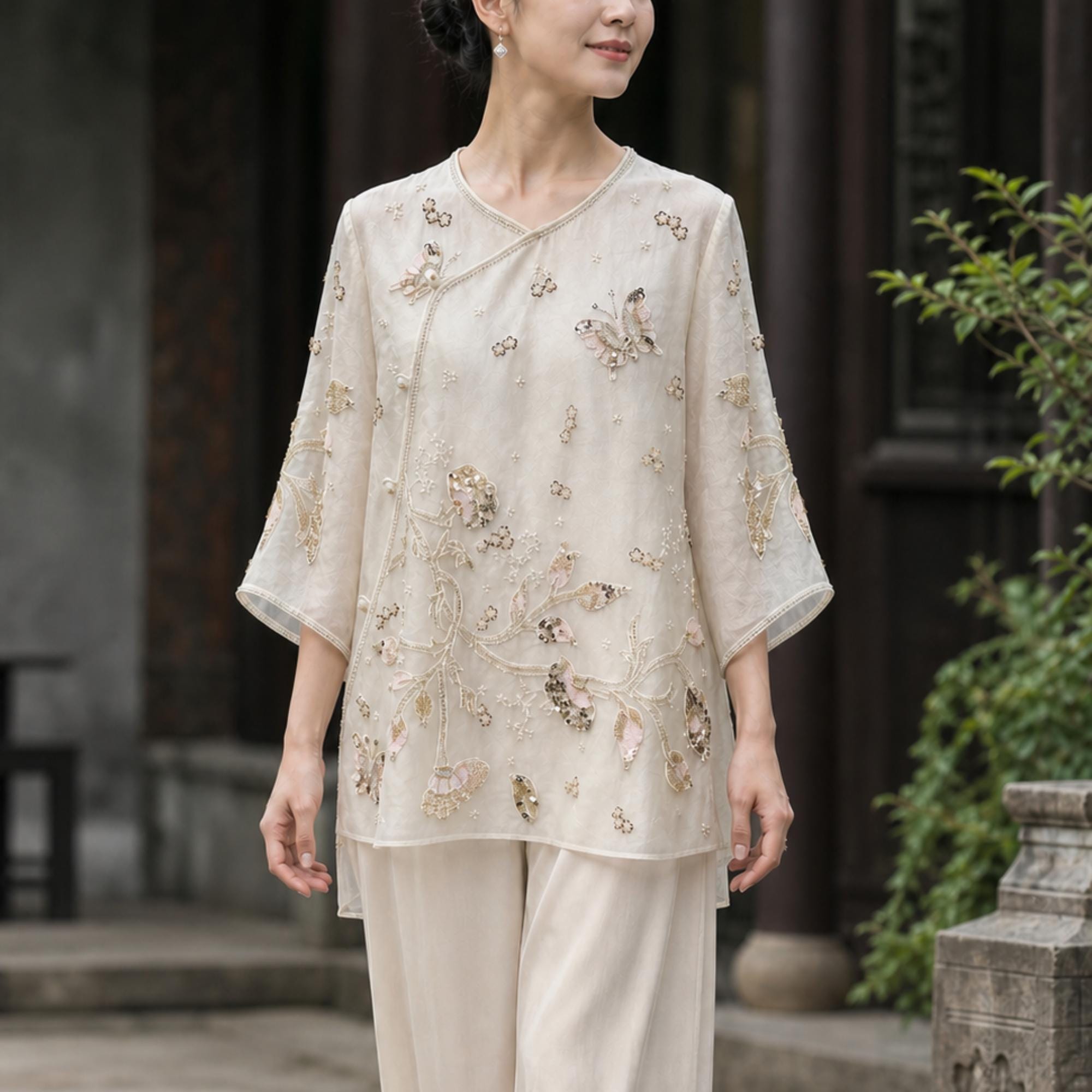 Organza Chinese Top - Etsy