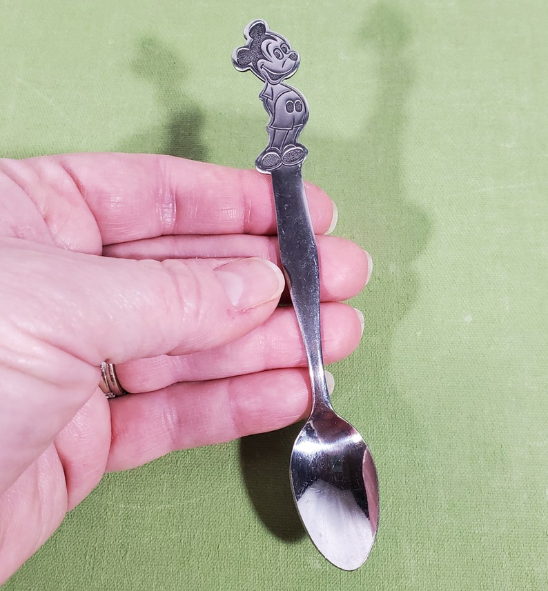 Vintage Mickey Mouse Stainless Baby Spoon Walt Disney Prod. Etsy