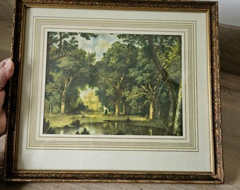 Vintage Dianne Patterson Kitty Cornered Framed Art, Crazy