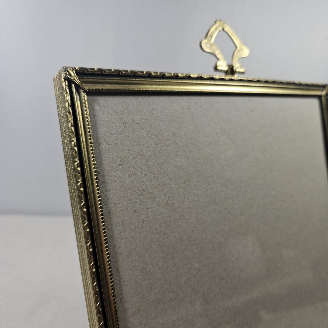 Vintage 8 X 10 Gold Tone Metal/brass Ornate Picture Frame Easel Back ...
