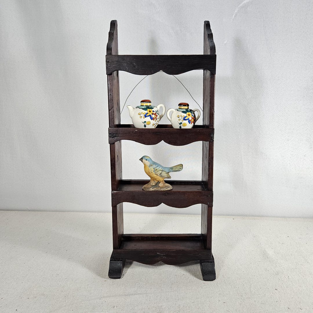 Vintage Primitive Handmade Wooden Shelf, Spice Rack, Knick Knack Shelf ...