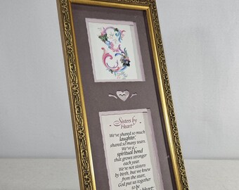Vintage Dianne Patterson Kitty Cornered Framed Art, Crazy