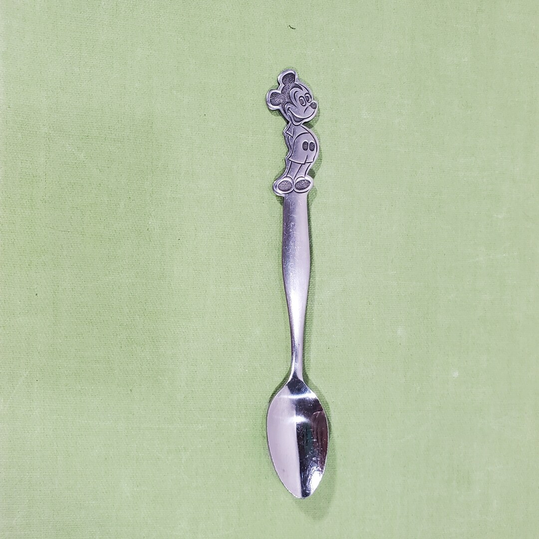 Vintage Mickey Mouse Stainless Baby Spoon Walt Disney Prod. Etsy