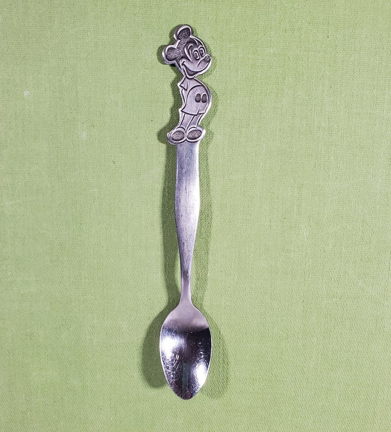 Vintage Mickey Mouse Stainless Baby Spoon Walt Disney Prod. Etsy