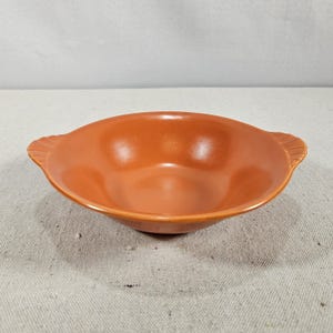 Vintage Orange Ceramic Fruit Bowls Group of 5 Shallow Dishes