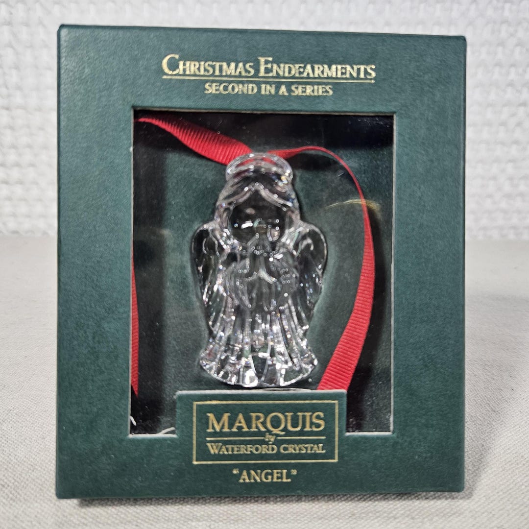 Waterford Crystal Angel Christmas Endearments Marquis Angel Ornament 2. ...