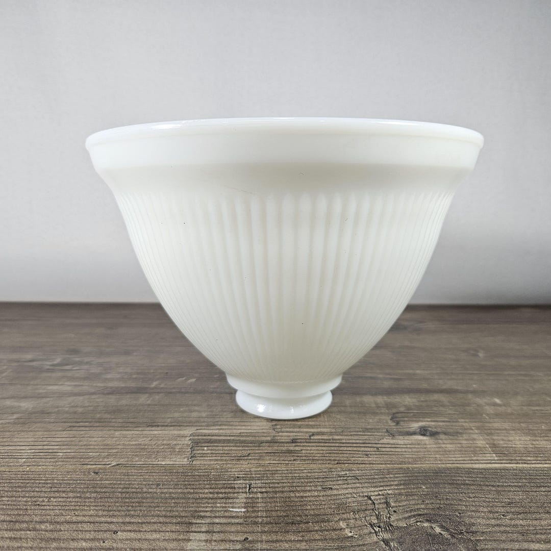 Glass Torchiere Diffuser Vintage Marked Stiffel Milk Glass Torchiere Diffuser Light Shade, White ...