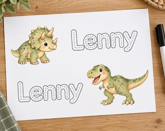 Handwriting practice sheets personalised for children . custom name tracing, fine motor skill development,