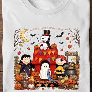 Snoopy Halloween PNG, Peanuts Pumpkin Patch, Cute Trick or Treat Design, Fall Sublimation, Digital Download
