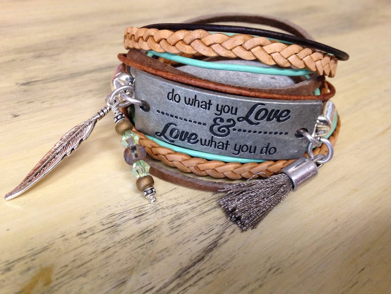 Message Bracelet With Quote Bracelet Motivation Bracelet Etsy Canada