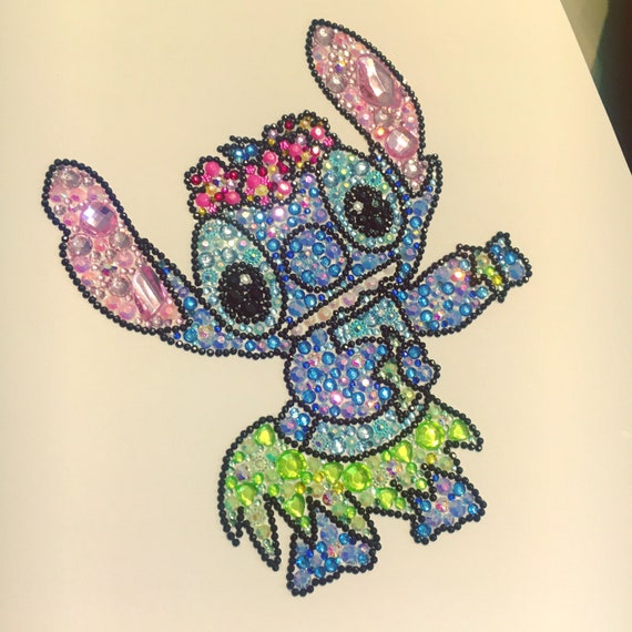 Disney Stitch Picture. Stitch Button Art. Kids Bedroom Decor. Disney Gift.  Lilo and Stitch. Nursery Decor. Button Picture 