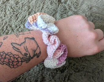 Handmade Crochet Scrunchie | Soft Cotton-Acrylic Blend Hair Tie