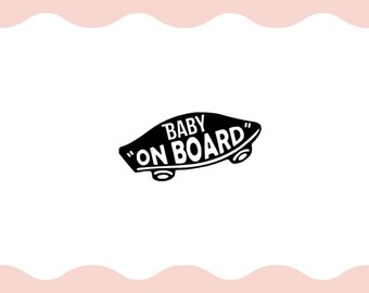 Vans Inspired Baby on Board Car Decal | Off The Wall Skate Style Vinyl Sticker