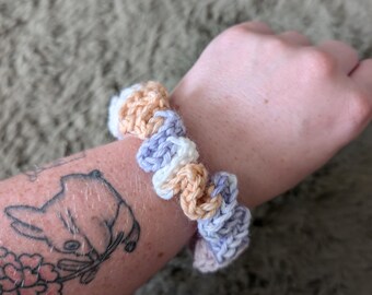 Handmade Crochet Scrunchie | Cotton-Acrylic Blend Hair Tie