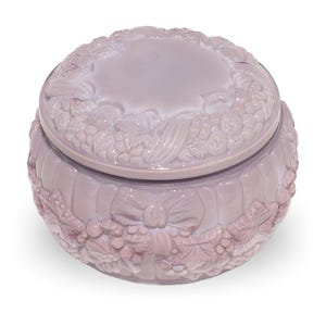 Curt Schlevogt Bonbonnière En Verre Malachite Violet – Boîte à Bijoux Art Nouveau – Pot à Bonbons Vintage