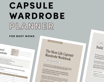 Mom Life Capsule Wardrobe Planner | Maternity, Postpartum, Travel Workbook (Instant Digital Download)